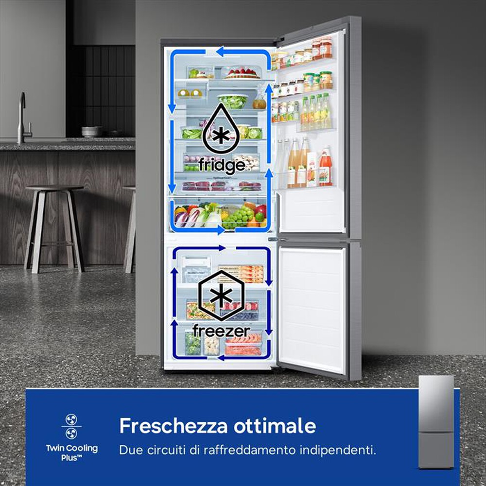 Immagine del prodotto SAMSUNG - Frigorifero combinato RB53DG706CS9EF ClasseC 538lt-Metal Inox