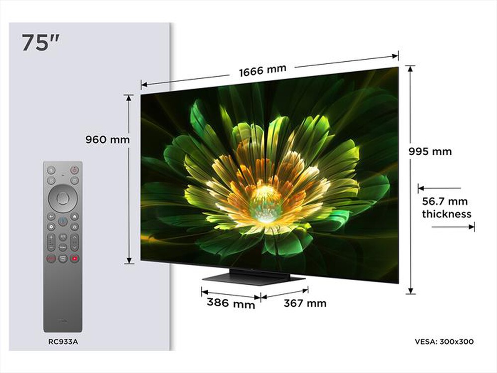 Immagine del prodotto TCL - Smart TV MINI LED UHD 4K 75" 75C79K-Metallic