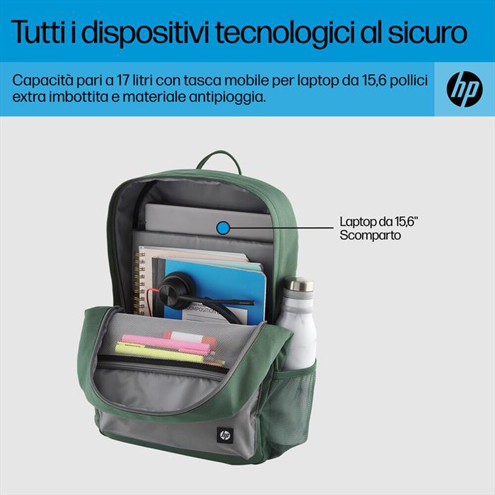 Immagine del prodotto HP - ZAINO CAMPUS 15,6"-Grigio, Verde