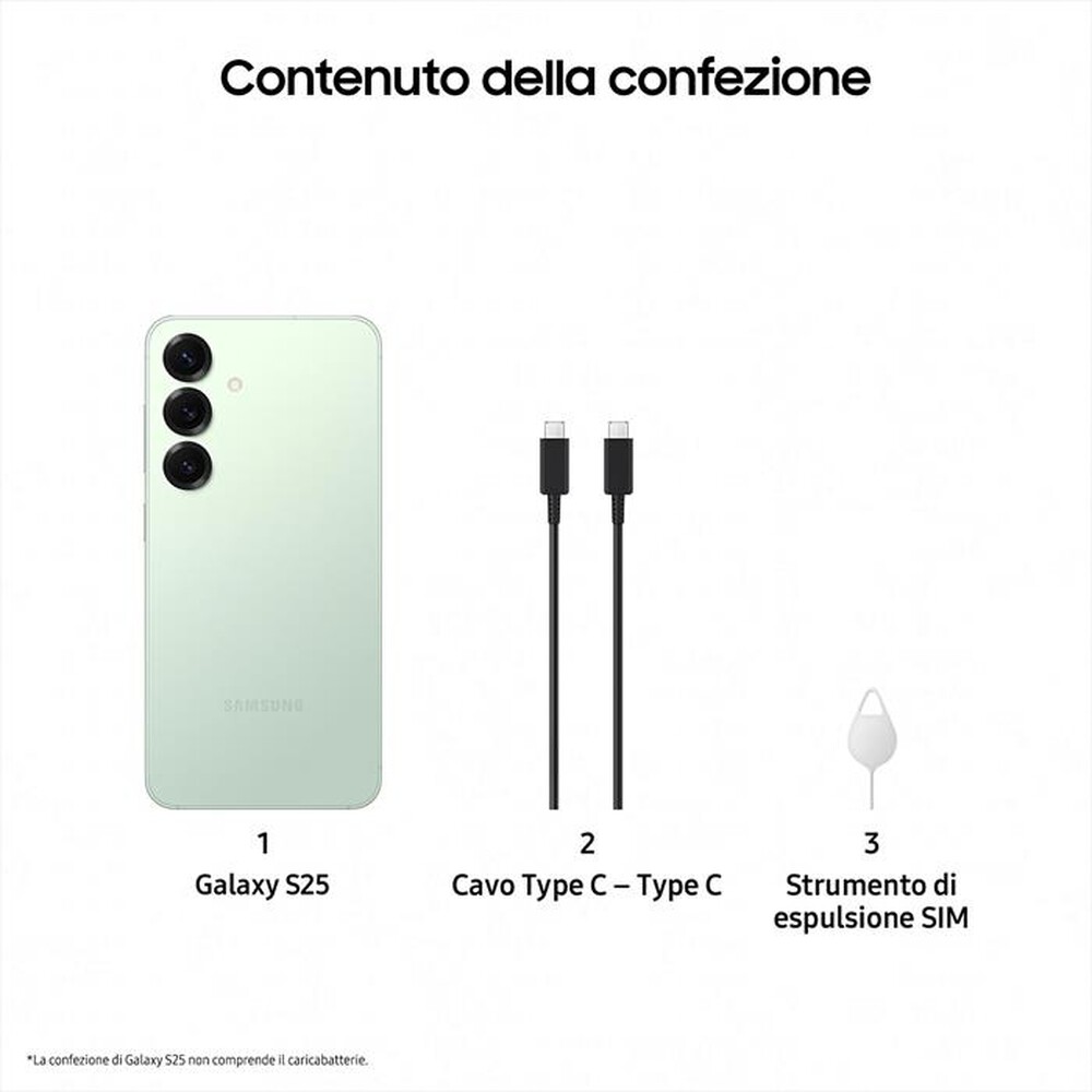 Immagine del prodotto SAMSUNG - Smartphone Galaxy S25 256GB-Mint