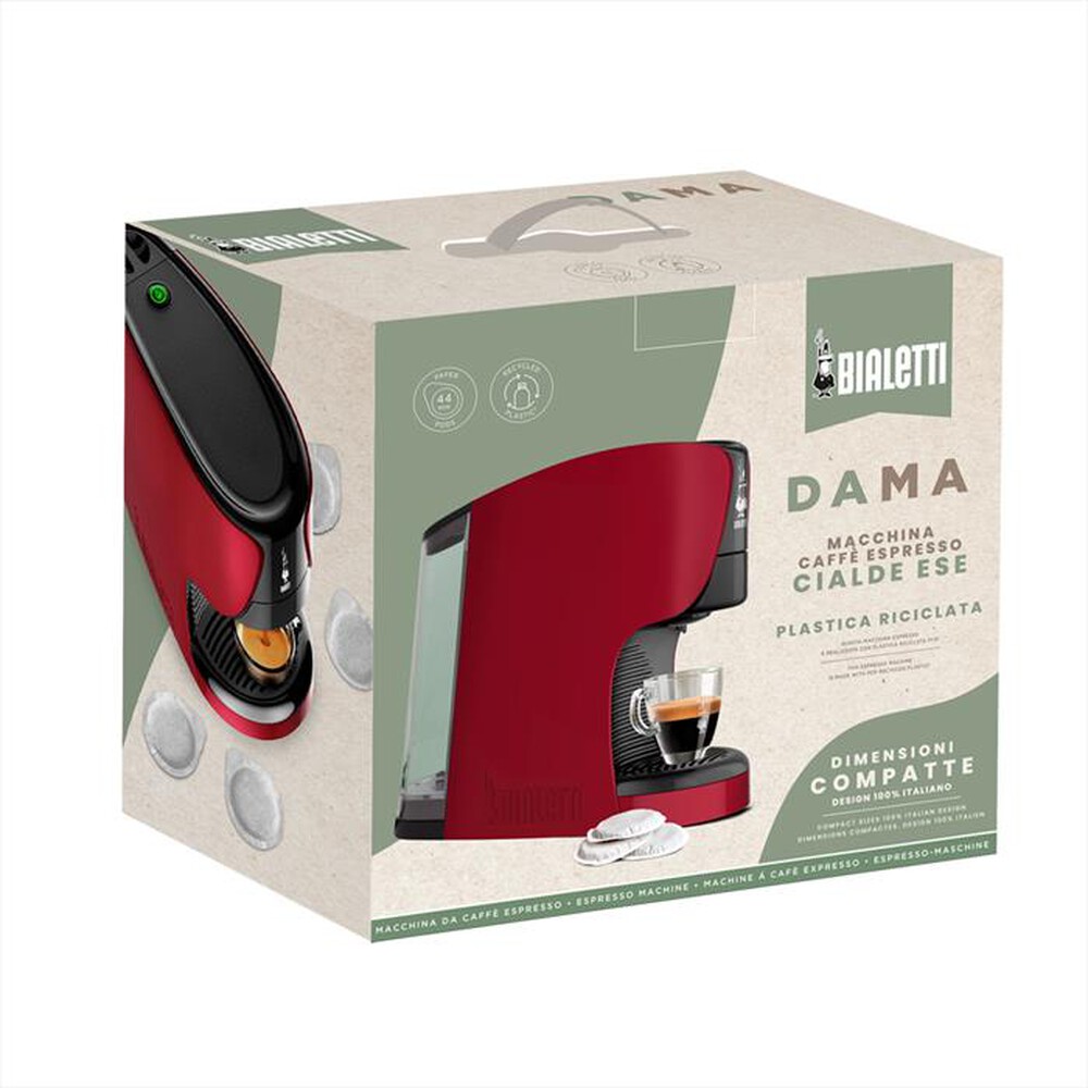 "BIALETTI - Macchina da caffé BUNDLE DAMA CIALDE ESE+30CIALDE-RED"