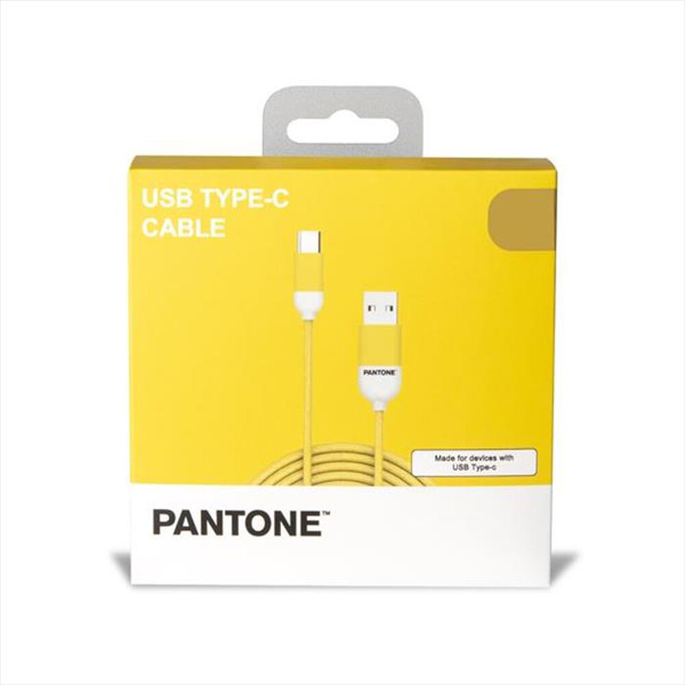 "PANTONE - PT-TC001-5Y - TYPE-C CABLE 1 5 MT-GIALLO/PLASTICA"
