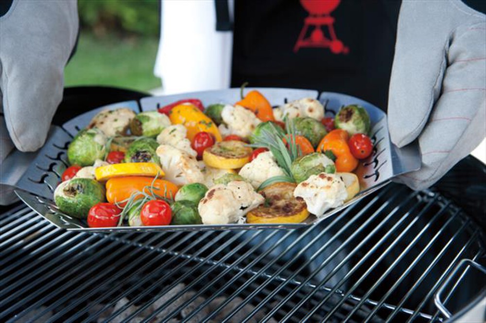 "WEBER - VASSOIO PER VERDURA IN INOX - GRANDE-inox"