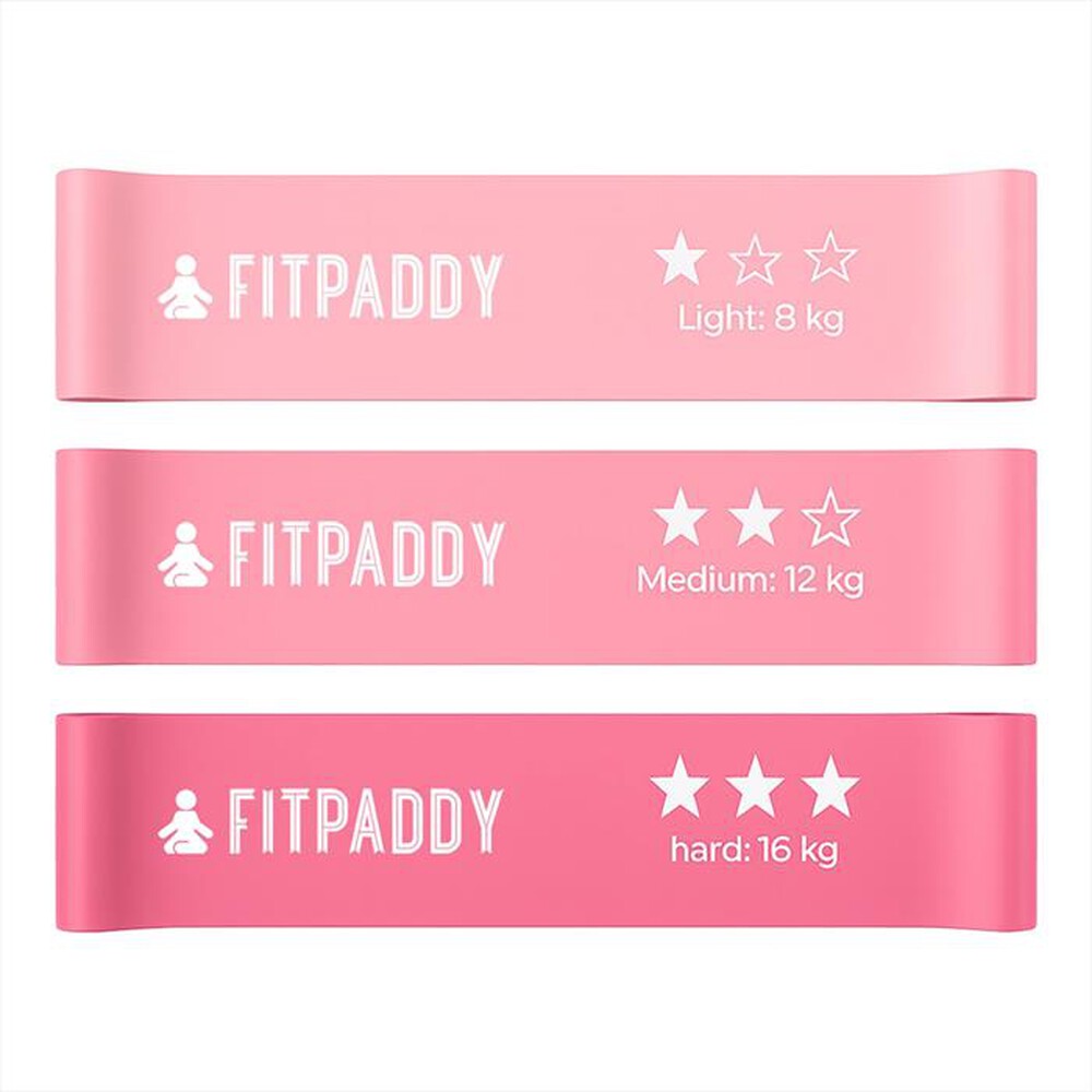 Immagine del prodotto FITPADDY - Set di 3 fasce elastiche ELASTIC BAND PLUS-rosa