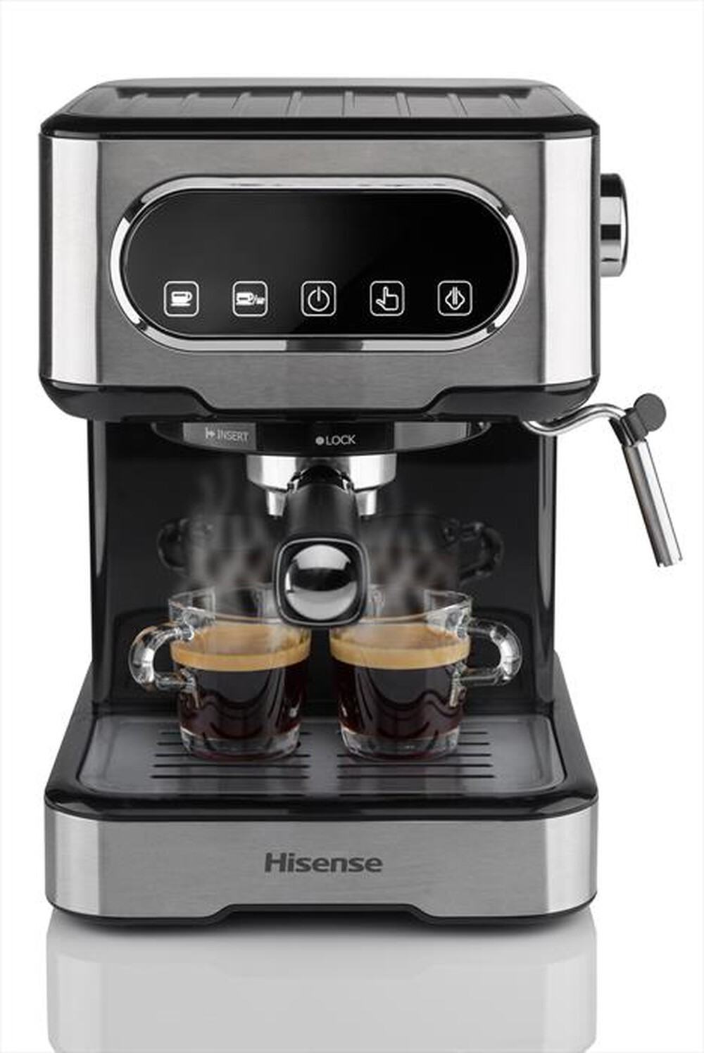 "HISENSE - Macchina da caffè espresso HESCM15DBK-Inox"