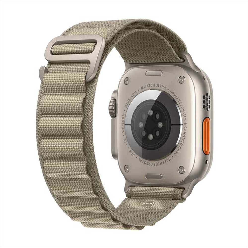 "APPLE - Watch Ultra 2 GPS + Cellular Cassa 49mm - Small-Olive Alpine Loop"