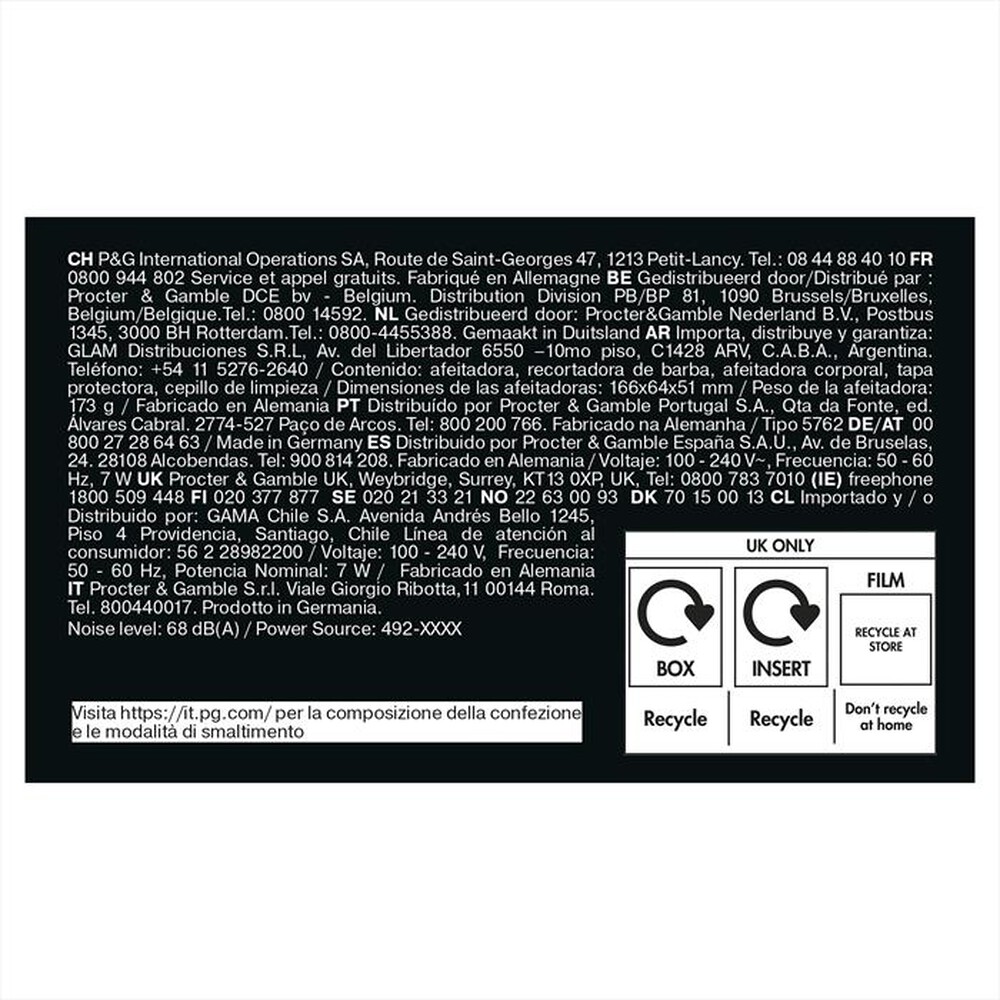 Immagine del prodotto BRAUN - Rasoio SHAVER 52-B1650S-BLU