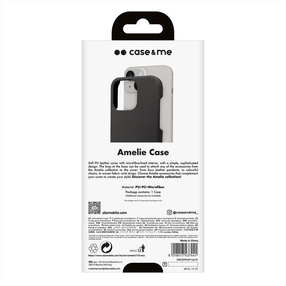 Immagine del prodotto CASEME - Cover ecoleather CMCOVPUIP1461K per iPhone 14-Nero