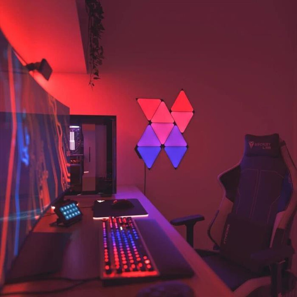 "NANOLEAF - Lampada a sospensione SHAPES TRIANG (9 LIGHT)-BLACK"