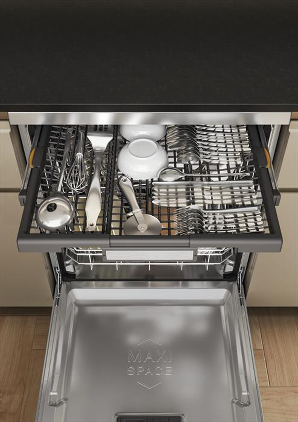"WHIRLPOOL - Lavastoviglie MAXISPACE W7F HS51 X Classe B 15 cop-Stainless steel"