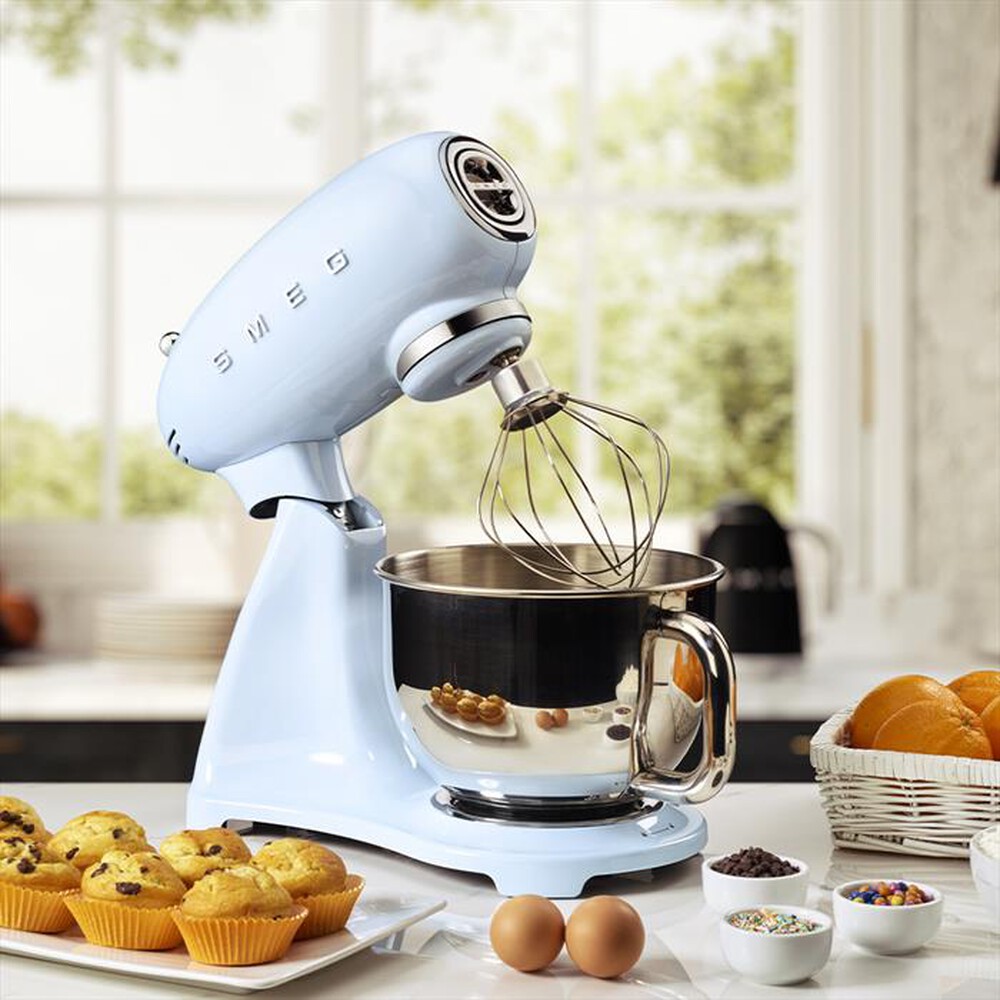 "SMEG - Impastatrice SMF03PBEU Full Color 50's Style-azzurro"
