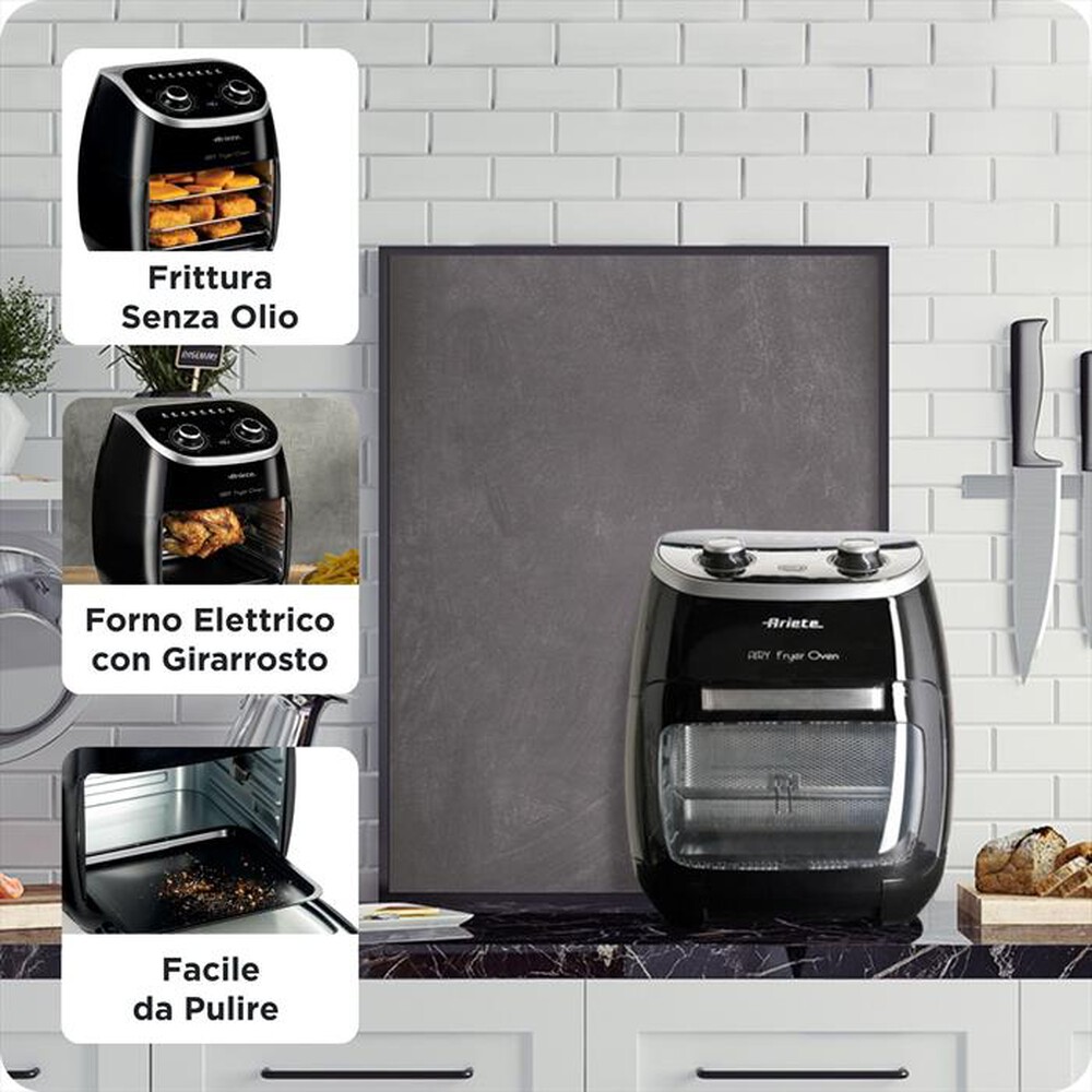 Immagine del prodotto ARIETE - 4619 Airy Fryer Oven Friggitrice ad aria+Forno 11L-Nero