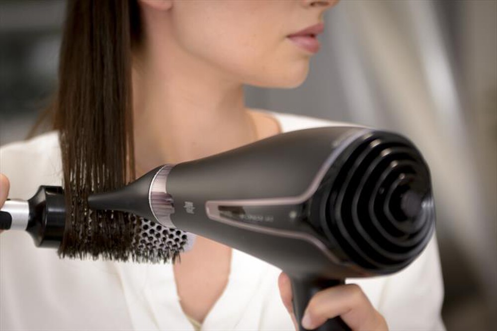 "ROWENTA - CV7920 Silence AC Premium Care Asciugacapelli-Nero e rosa cannella"