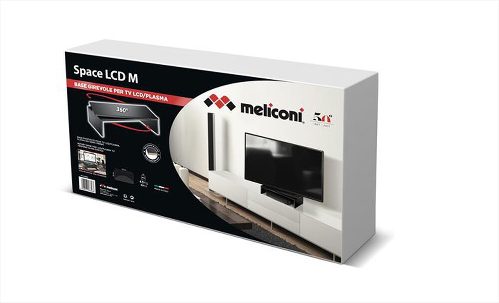 "MELICONI - Space Lcd M Supporto Girevole In Legno Per Lcd-Nero"