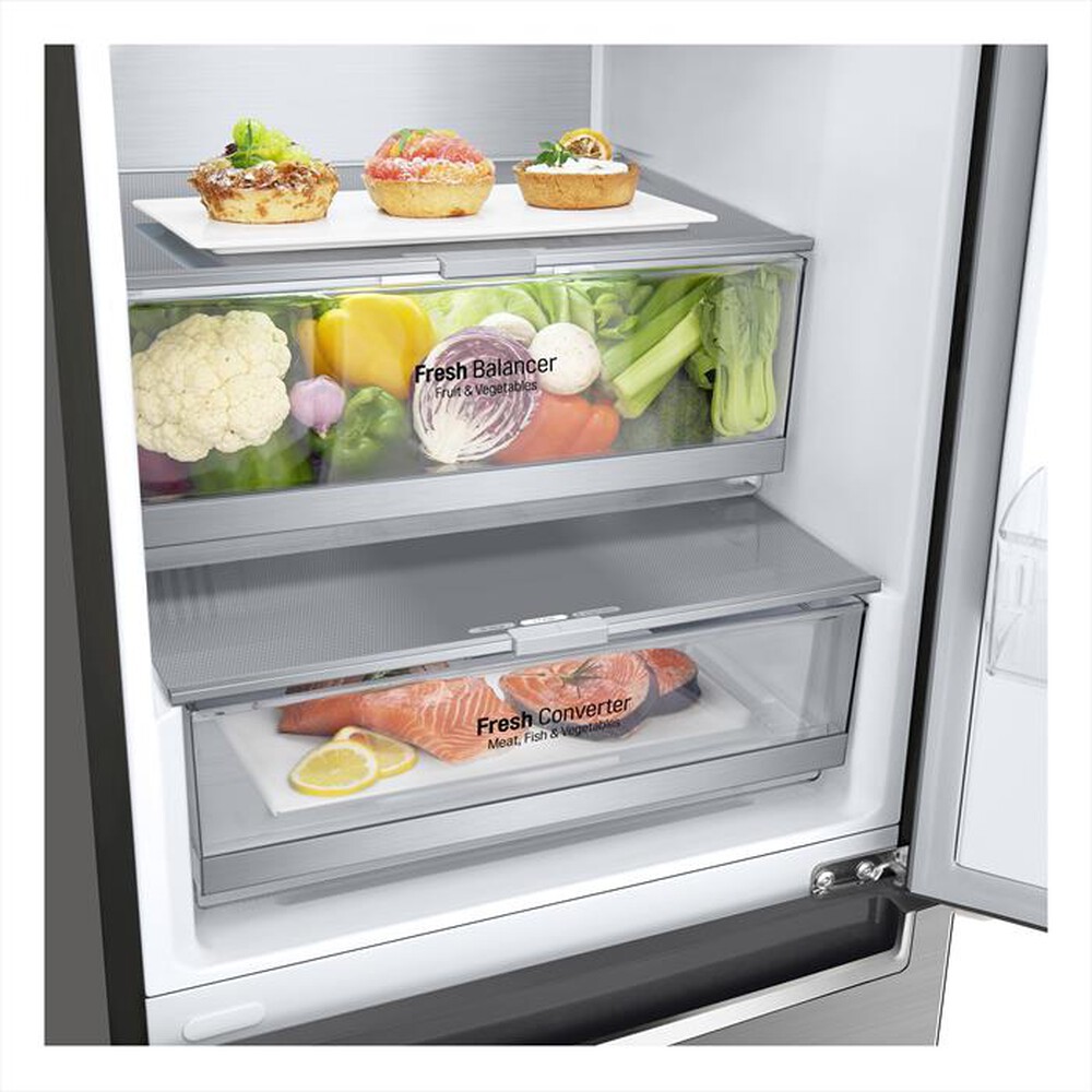 "LG - Frigorifero combinato GBB72PZVGN Classe D 419lt-Metallico"