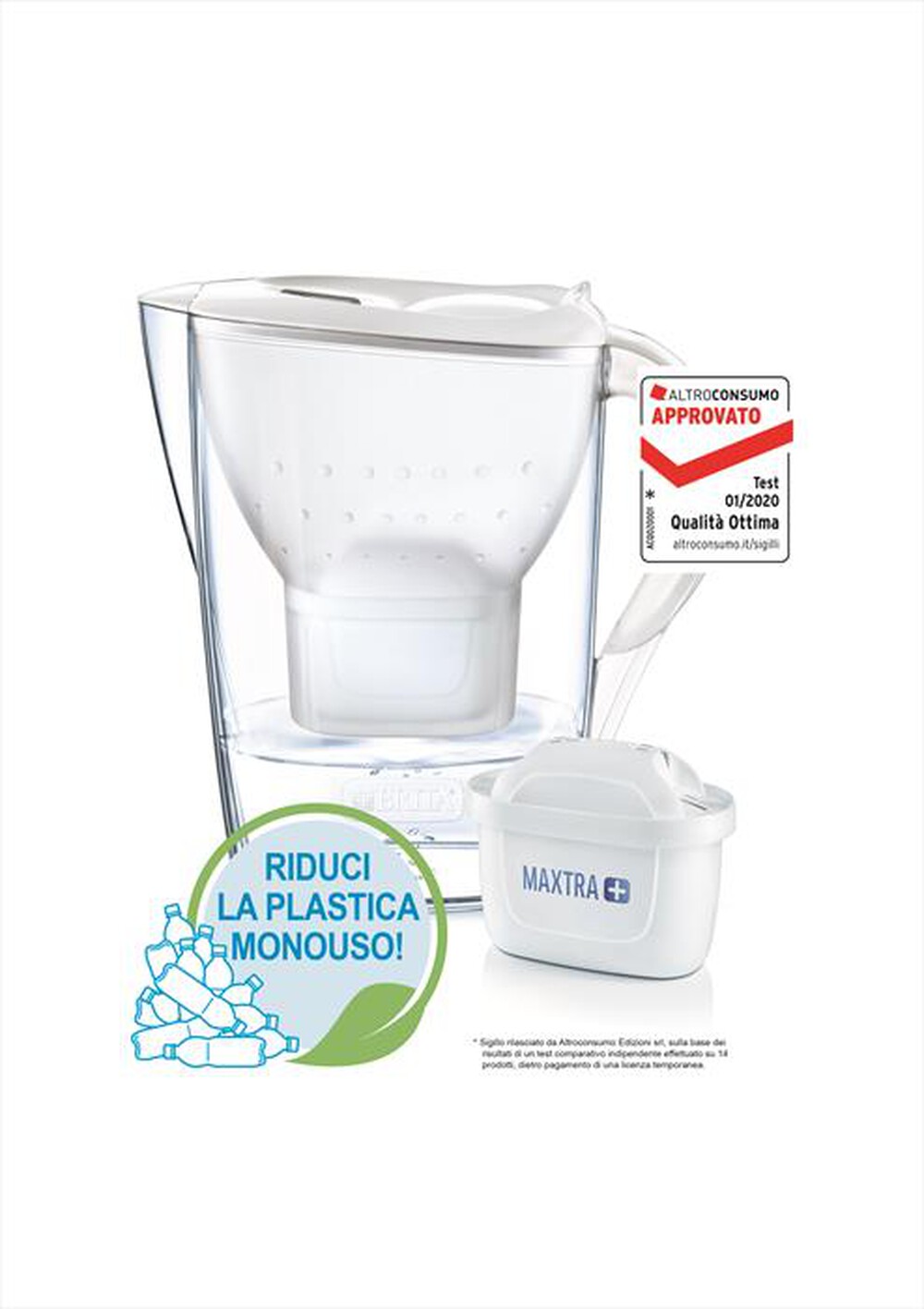 "BRITA - CARAFFA FILTRANTE MARELLA WHITE-Bianco/trasparente"
