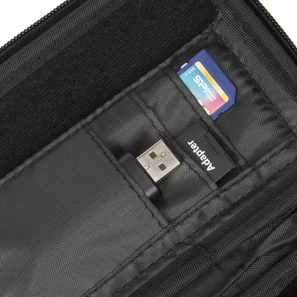 "RIVACASE - 9102 CUSTODIA PER HARDISK/GPS NERO IN SEMILPELLE-Nero"