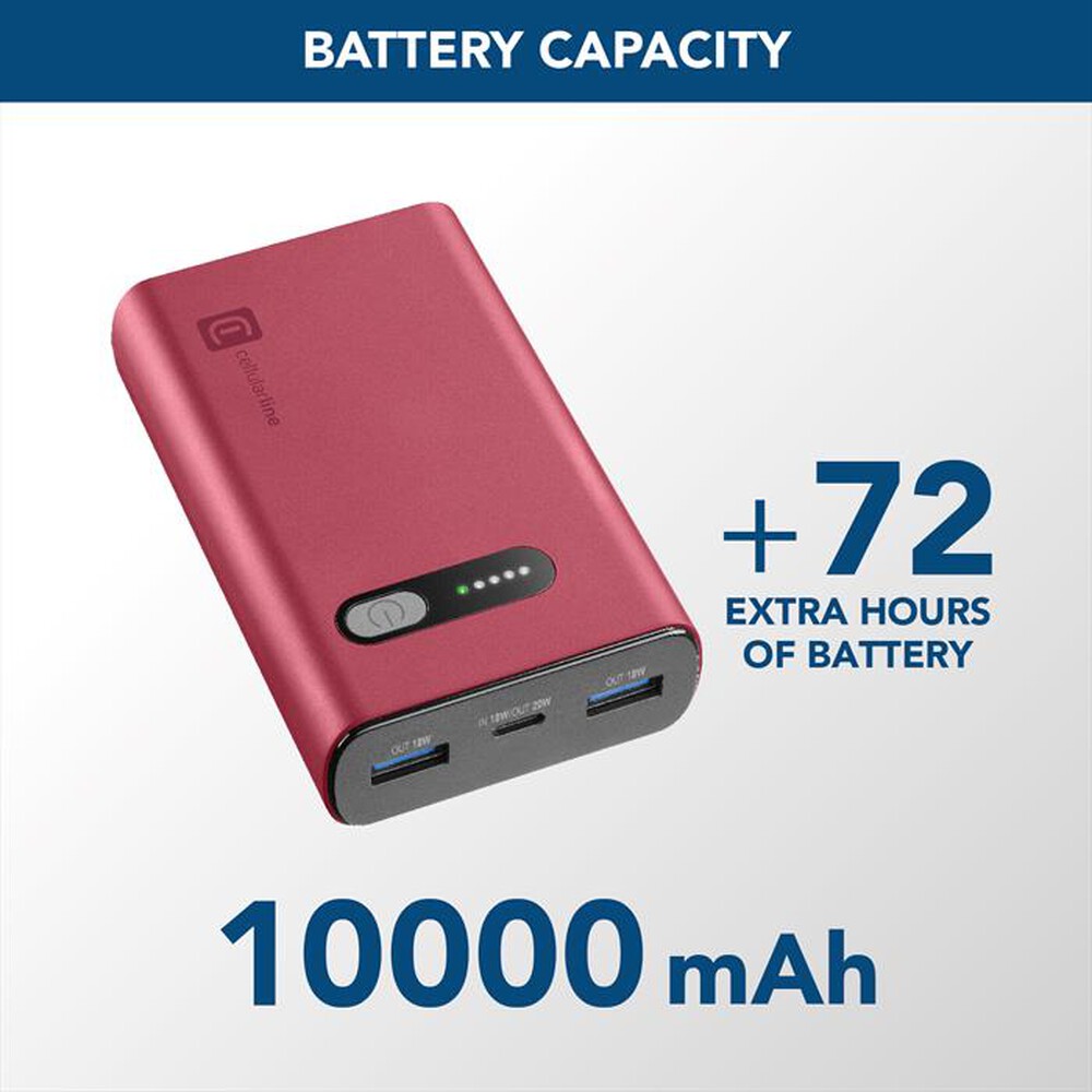 "CELLULARLINE - PBFAST01PD10000R-Rosso"