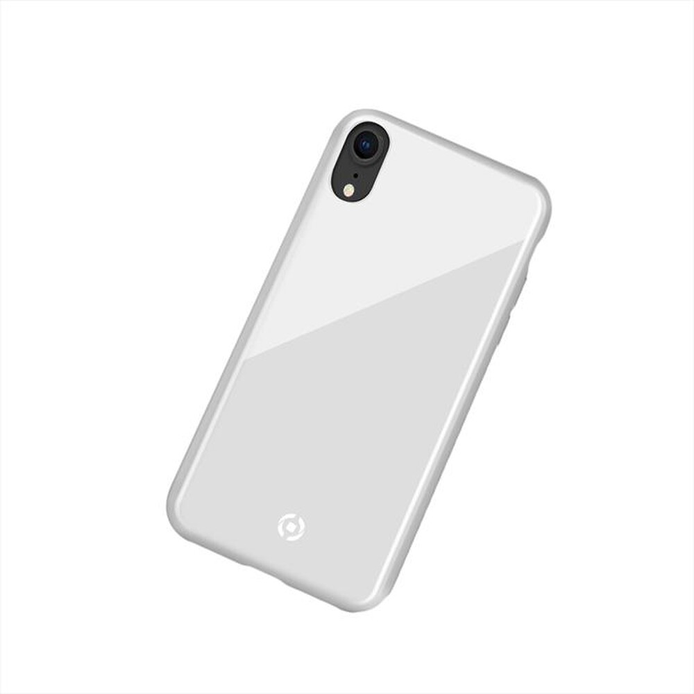 "CELLY - COVER PER IPHONE XR-Bianco/Vetro temperato+TPU"