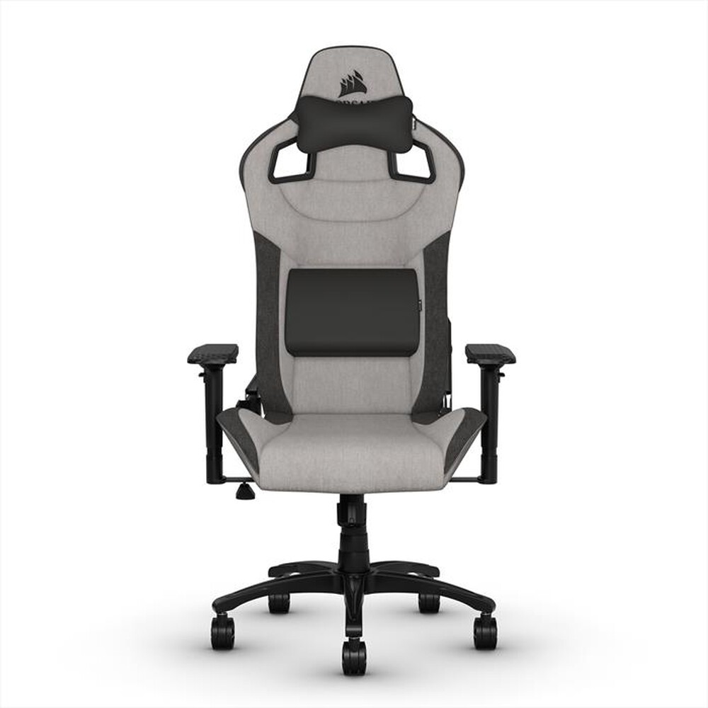 "CORSAIR - Sedia gaming CORSAIR T3 RUSH, Fabric-Grigio carbone"