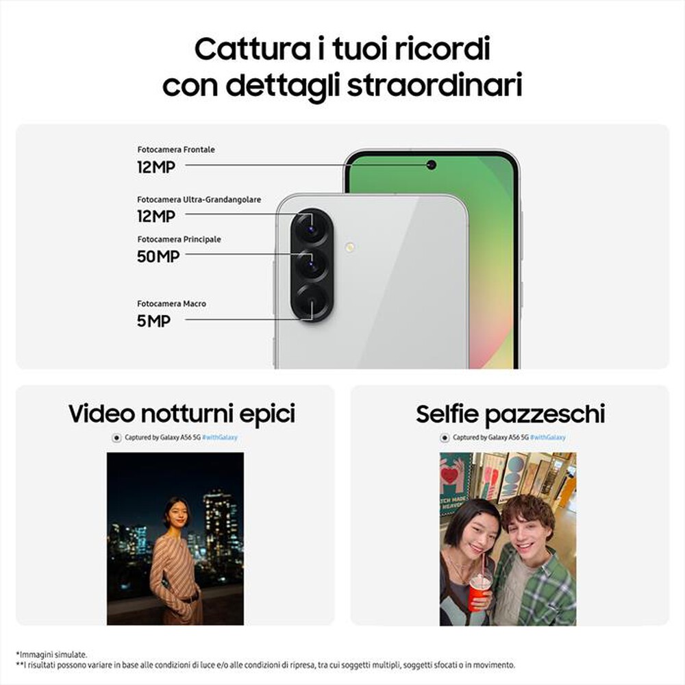 Immagine del prodotto SAMSUNG - Smartphone Galaxy A56 5G 8+128GB-Awesome Graphite