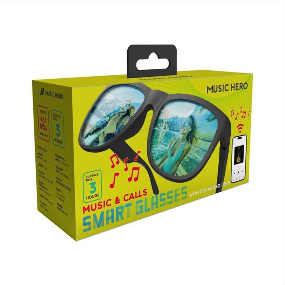 Immagine del prodotto MUSIC HERO - Auricolare bluetooth MHEARGLASSBTK-Nero