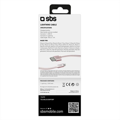 SBS - TECABLEUSBIP5BP-ROSA