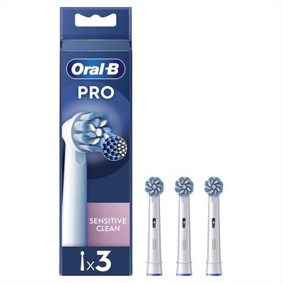 ORAL-B - TESTINE PRO SENSITIVE CLEAN 3 TESTINE-BIANCO