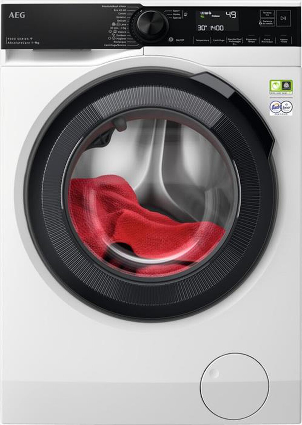 Immagine del prodotto AEG - Lavatrice LR9H94GBS 9 Kg Classe A-Bianco/obl&ograve; nero