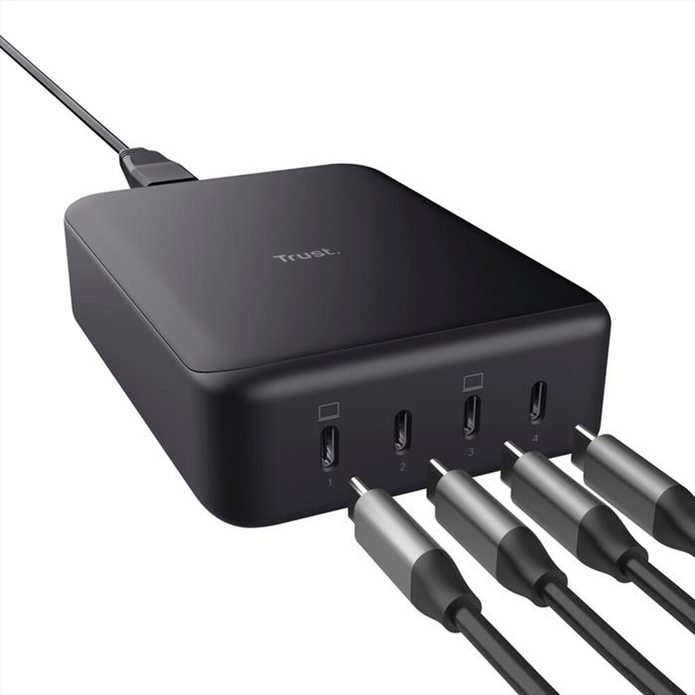 Immagine del prodotto TRUST - Caricatore da tavolo MAXO 240W 4-PORT USB-C-Black