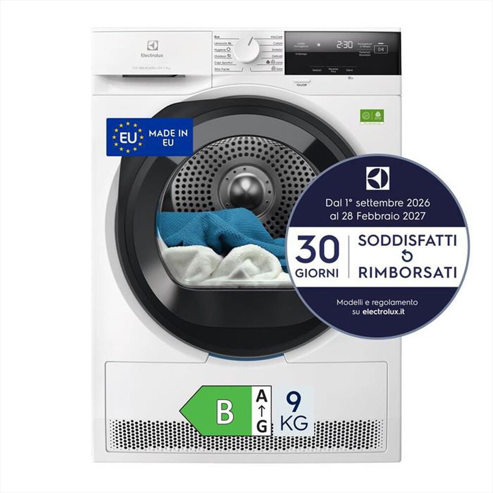 Immagine del prodotto ELECTROLUX - Asciugatrice EW7H39B 9 Kg Classe B-Bianco