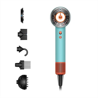 DYSON - Asciugacapelli SUPERSONIC NURAL-ACQUAMARINA/TANGERINE