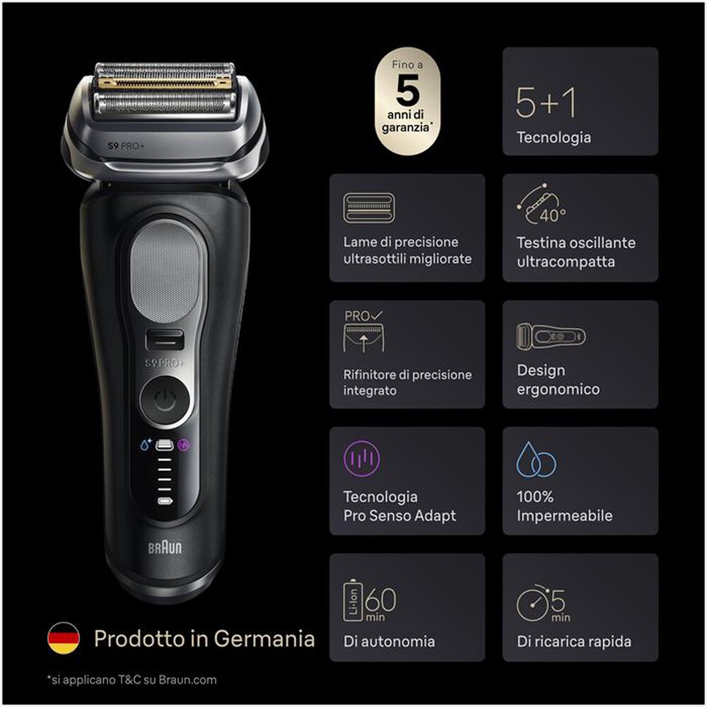 Immagine del prodotto BRAUN - Rasoio SHAVER 9600S-NERO