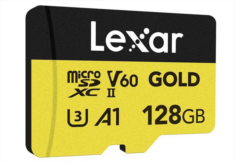 Immagine del prodotto LEXAR - 128GB MICROSDXC GOLD V60 U3 A1-Nero/Oro