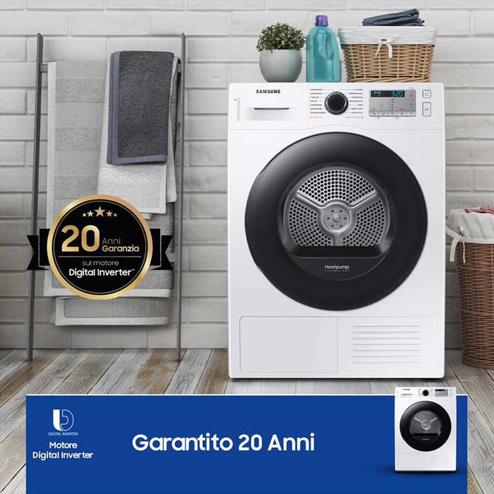 "SAMSUNG - Asciugatrice DV80CGC2B0AHET 8 Kg Classe A+++-bianco"