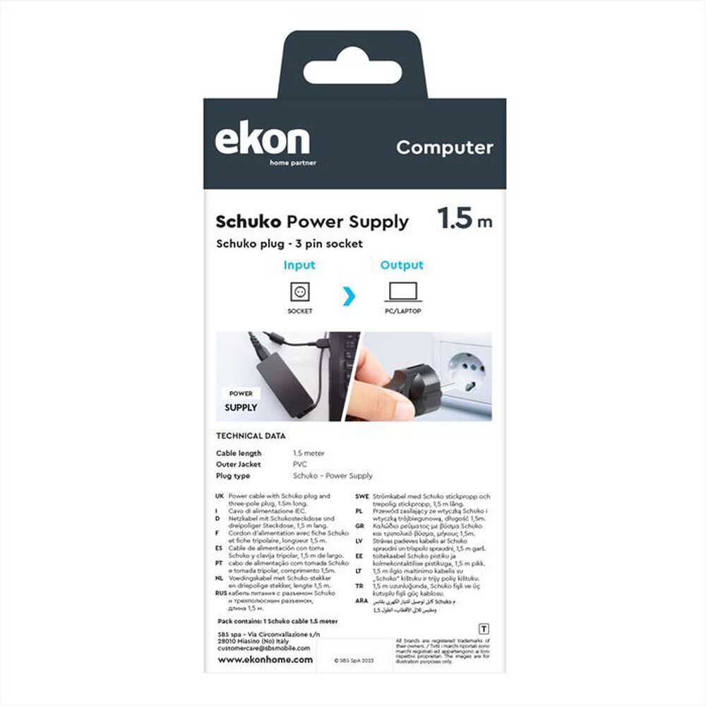 Immagine del prodotto SBS - ECITSCHUKO15K-Nero