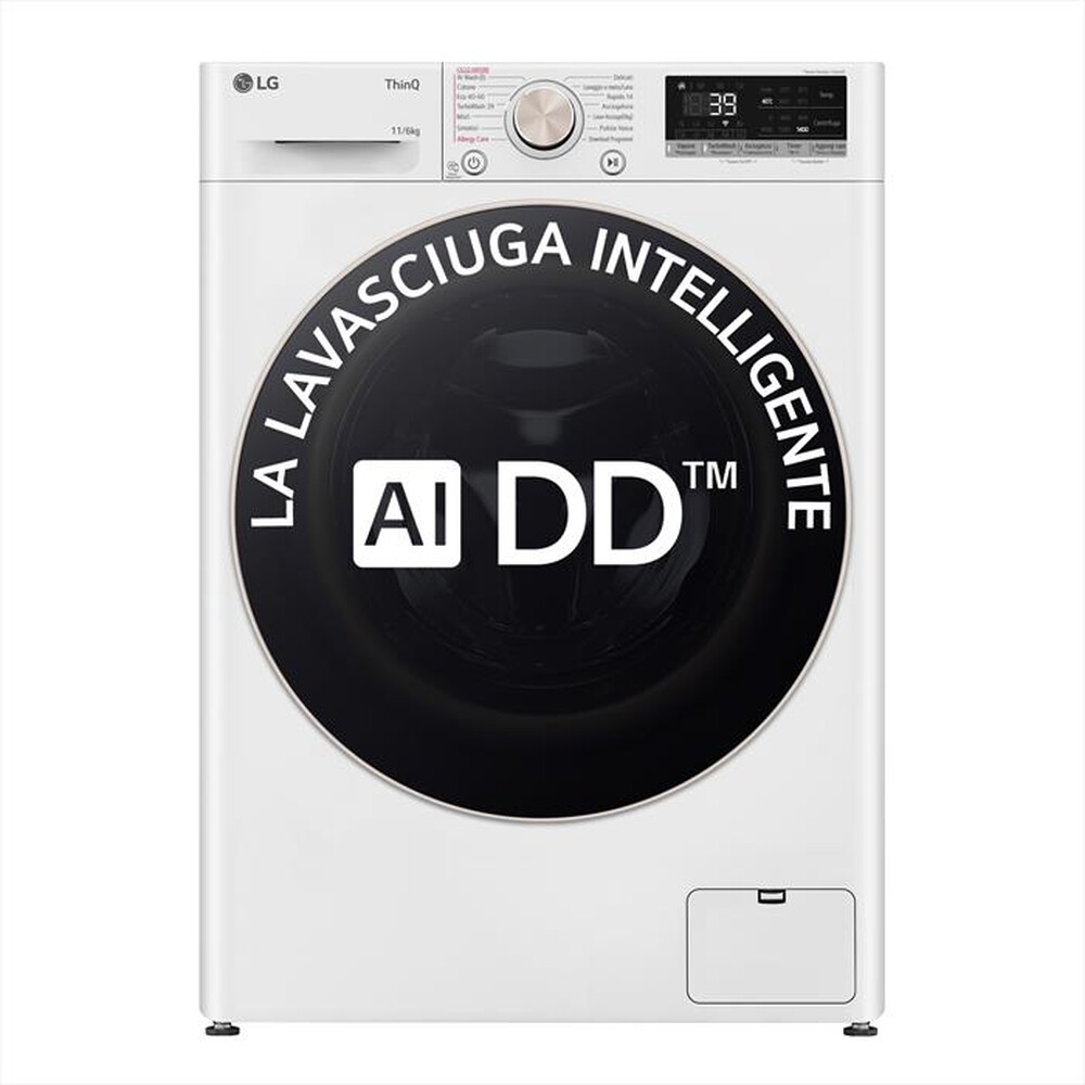 Immagine del prodotto LG - Lavasciuga AI DD D4R7011TSWG 11/6 Kg Classe A-Bianca
