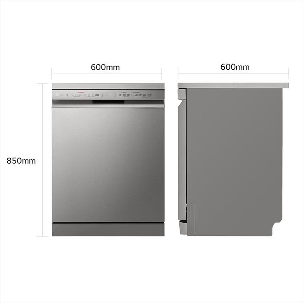 "LG - Lavastoviglie QUADWASH DF242FPS Classe D 14 copert-Platinum Silver"