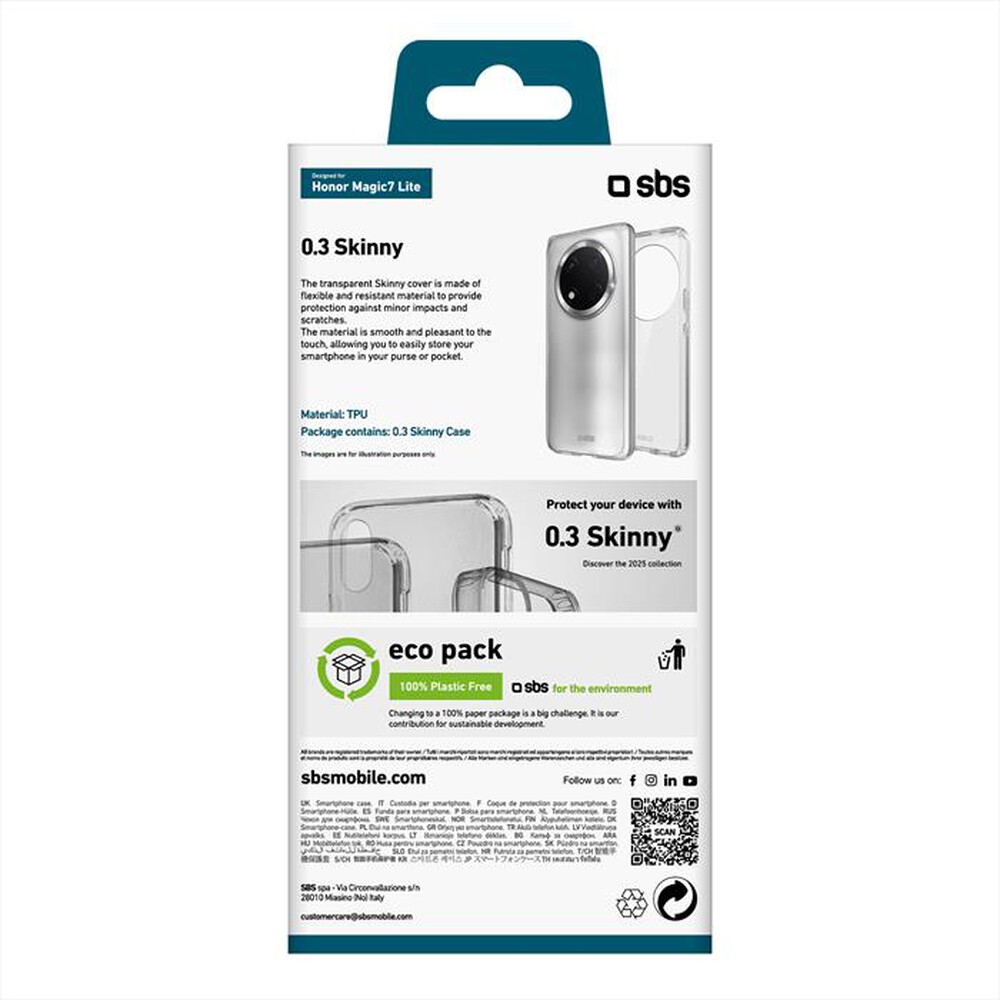 Immagine del prodotto SBS - Cover TESKINHOM7LT per Honor Magic7 Lite-Trasparente