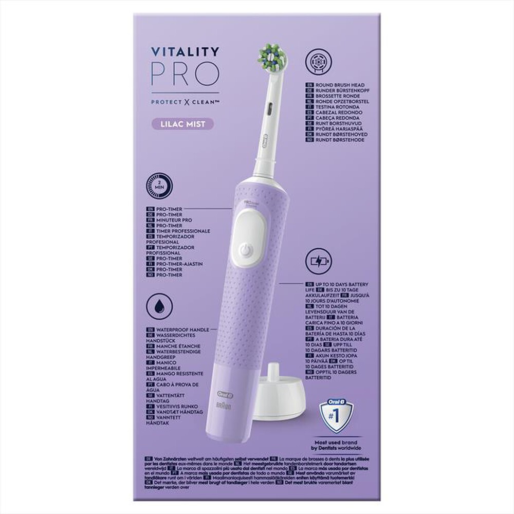 "ORAL-B - Spazzolino Elettrico Ricaricabile VITALITY PRO-Viola"