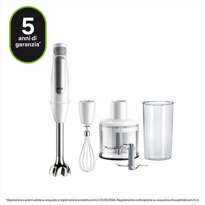 BRAUN - Frullatore a immersione Minipimer MQ7035IWH-Bianco