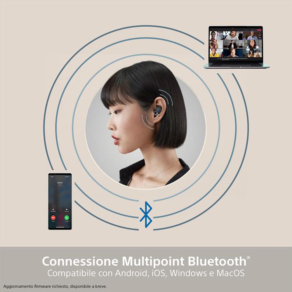 "SONY - Auricolari Bluetooth WFL900H.CE7-Grigio Antracite"