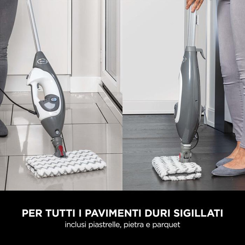 "SHARK - Scopa a vapore 2 in 1  KLIK 'N' FLIP S6005EU-Bianco"