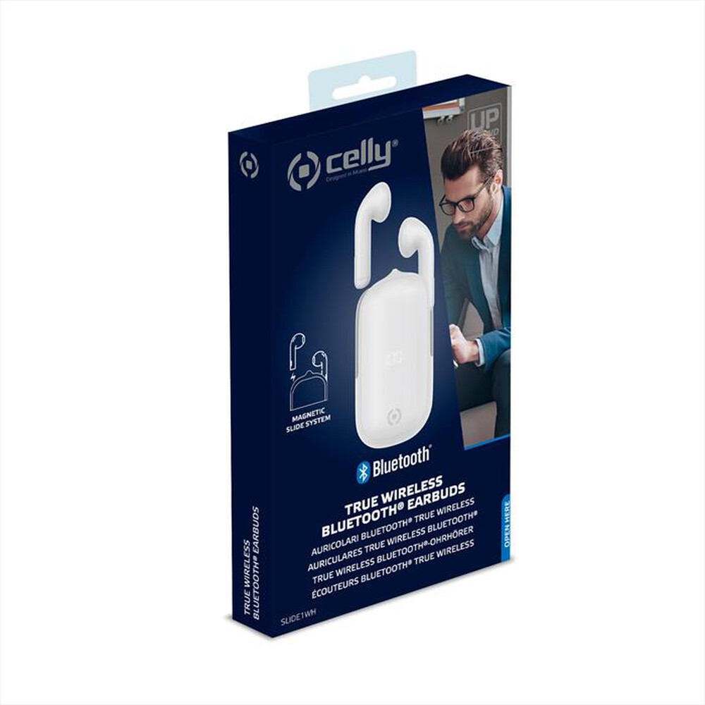 "CELLY - SLIDE1 - BLUETOOTH EARPHONES-Bianco"