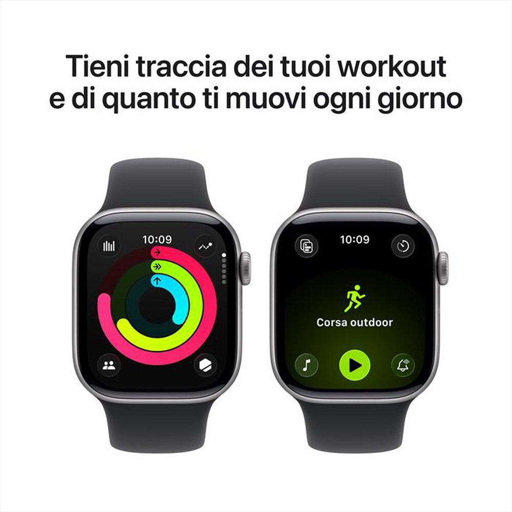 Immagine del prodotto APPLE - Watch Series 11 GPS 42mm Alluminio-Grigio - Sport Band Nero - S/M