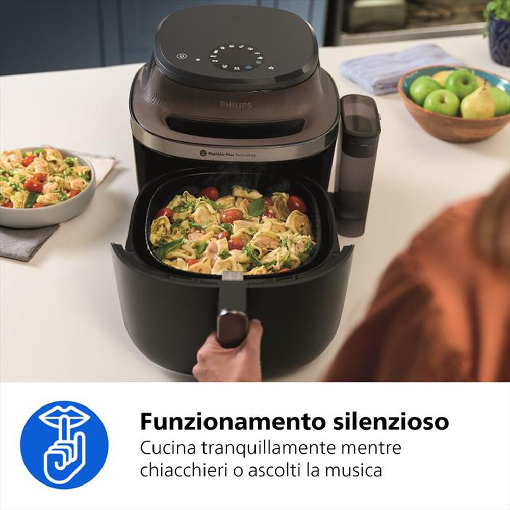 Immagine del prodotto PHILIPS - AIRFRYER SERIE 5000, 7.2L COTTURA VAPORE NA543/00-Nero/Champagne