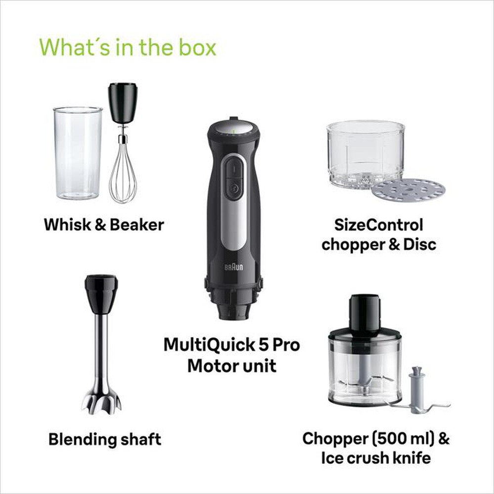 Immagine del prodotto BRAUN - Frullatore ad immersione MQ55.254M-nero