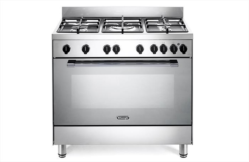 "DE LONGHI - Cucina a gas GEMMA 96 GV ED2 Classe A-acciaio cromato"