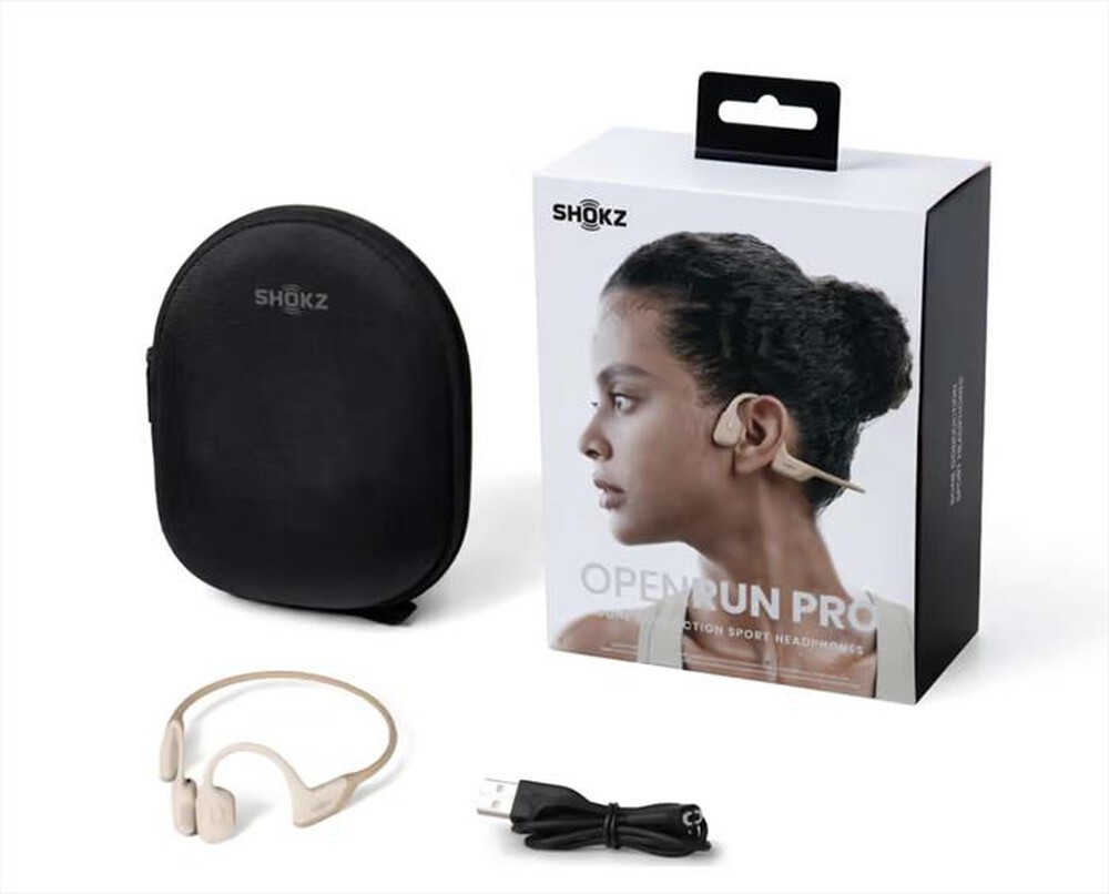"SHOKZ - Auricolari a conduzione ossea OPENRUN PRO-beige"