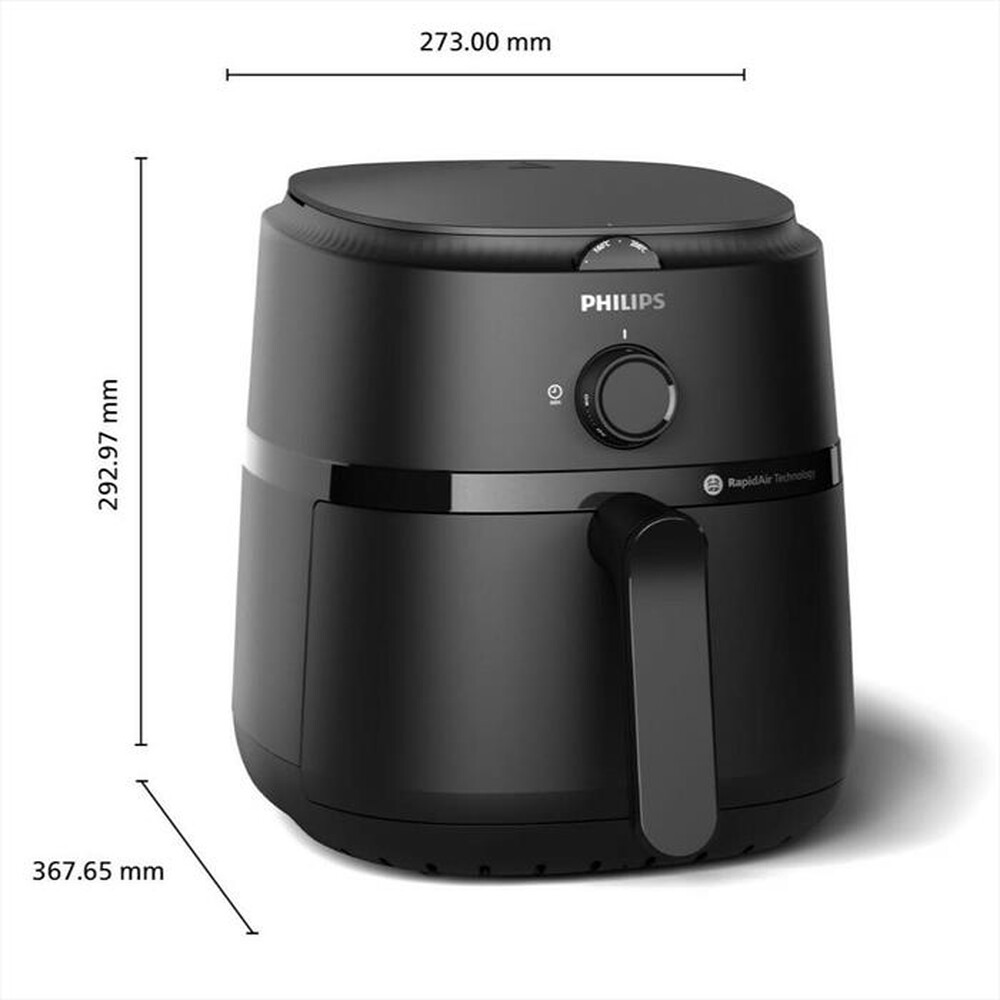 Immagine del prodotto PHILIPS - Friggitrice ad aria series 1000 DA 4.2L NA120/00-Nero